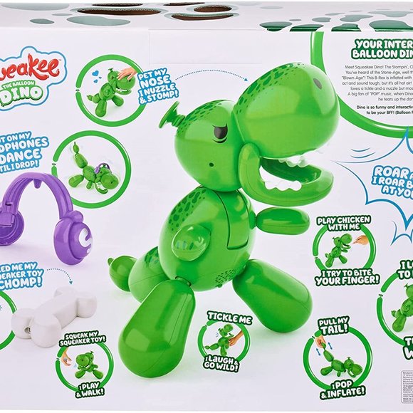 Squeakee The Balloon Dino 70 + Sounds & Reactions! - Picture 8 of 10